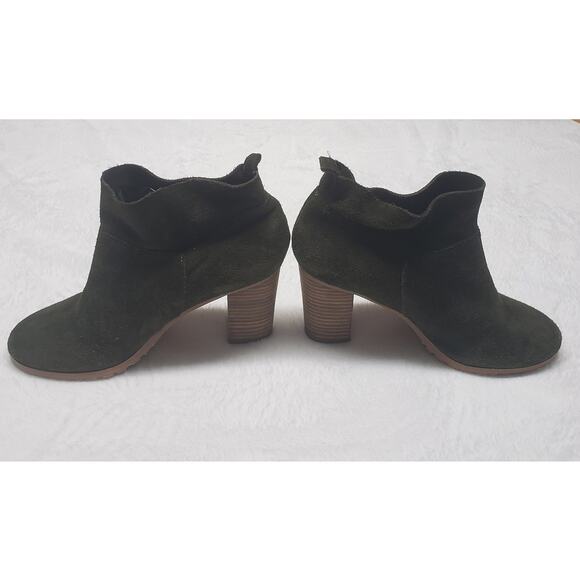 Crown Vintage Darcie Olive Ankle Boot Womens Sz 8M Soft Leather Boho Classic - Picture 5 of 11